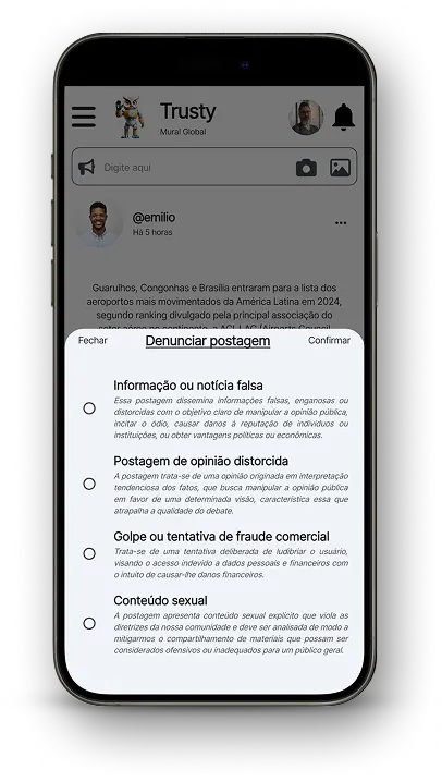 Equipe de moderação sempre alerta.